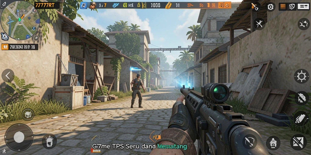 Screenshot utama 777RT yang menampilkan aksi gameplay TPS yang mendebarkan.