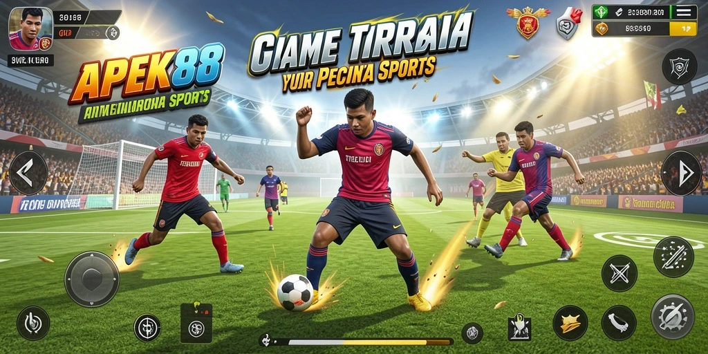Screenshot APEK88 menampilkan aksi seru dalam gameplay olahraga.