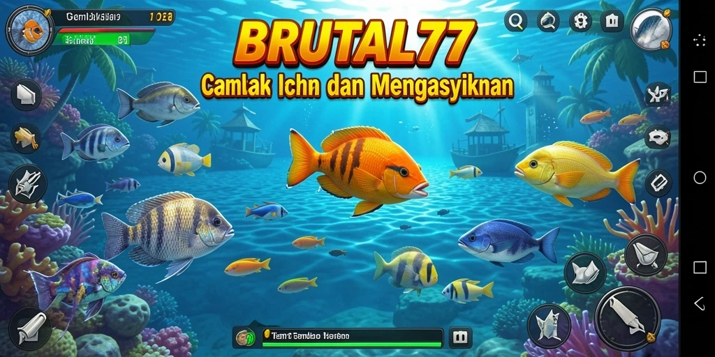 Tampilan menarik dari gameplay Tembak Ikan BRUTAL77 yang seru.