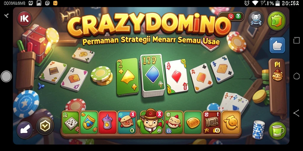 Tampilan gameplay seru dari CRAZYDOMINO yang menampilkan strategi menakjubkan.