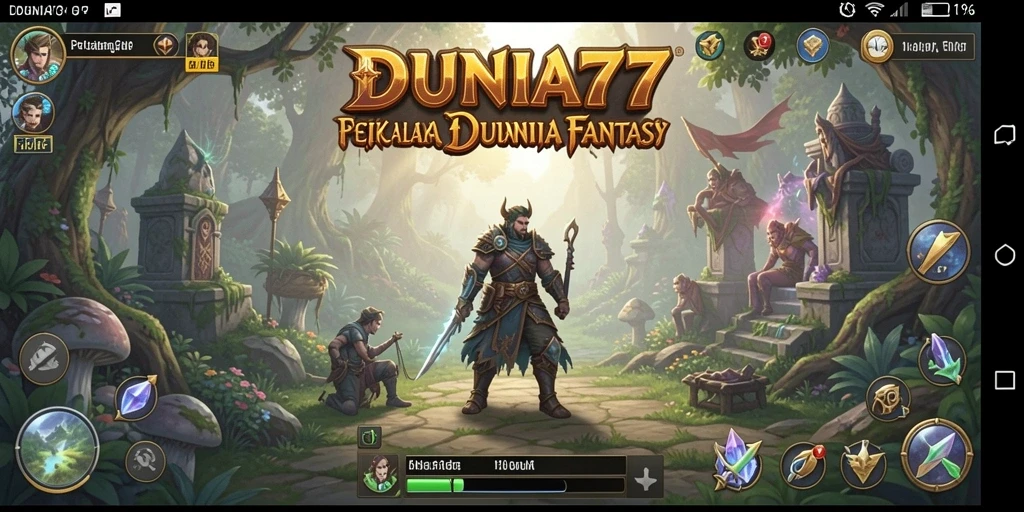 Tampilan gameplay DUNIA77 yang penuh aksi dan strategi.
