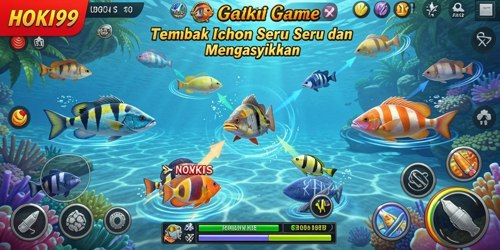Screenshot HOKI99 menunjukkan aksi seru dalam menangkap ikan.
