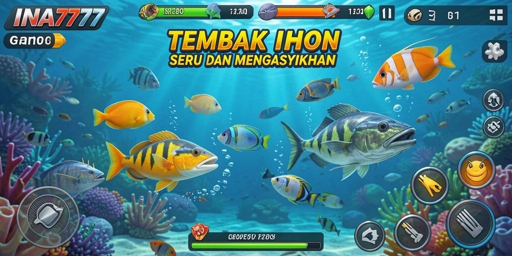 Screenshot dari gameplay seru INA777 Tembak Ikan.
