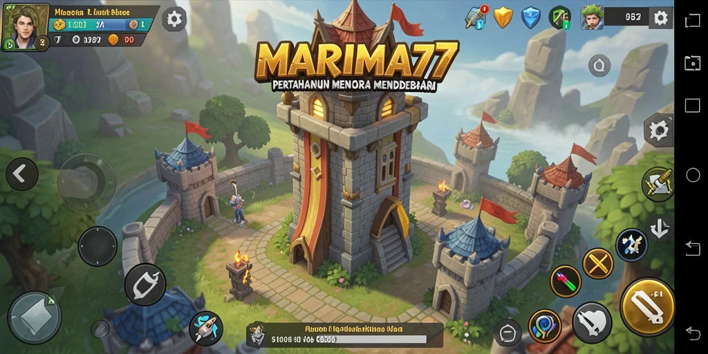 Gameplay seru dan menantang dari MARIMA77 di Tower Defense.