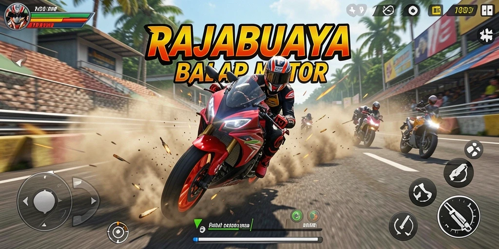 Gameplay seru RAJABUAYA dengan balapan motor yang menegangkan.