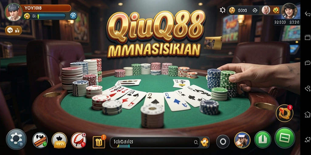Screenshot gameplay QiuQiu yang seru dan interaktif.