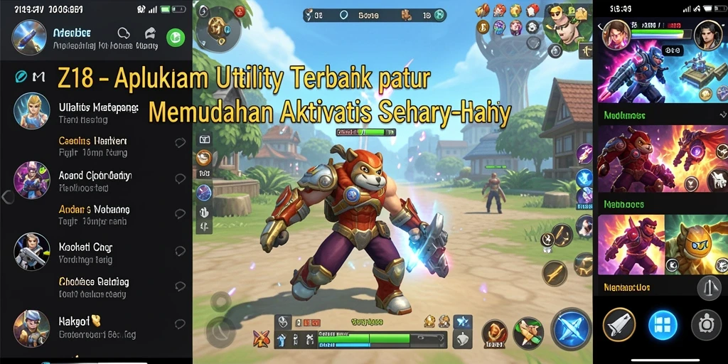 Tampilan antarmuka Z18 yang praktis untuk aktivitas sehari-hari.